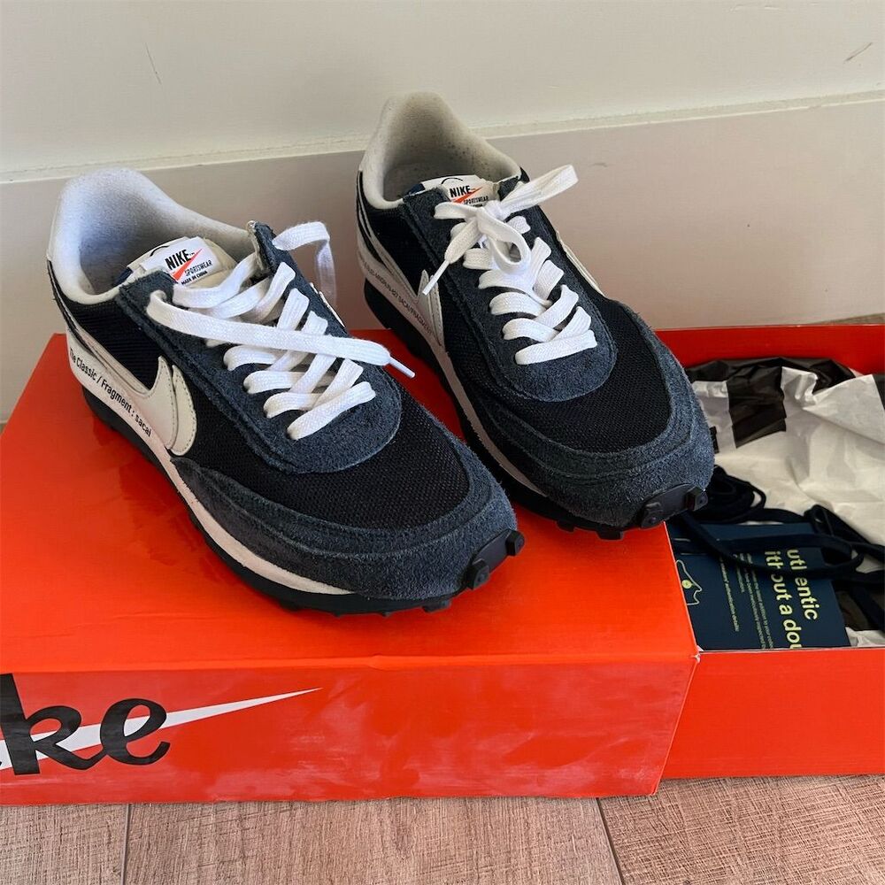 Nike LDWaffle x Sacai x Fragment Men's Sneakers Blue Size 9